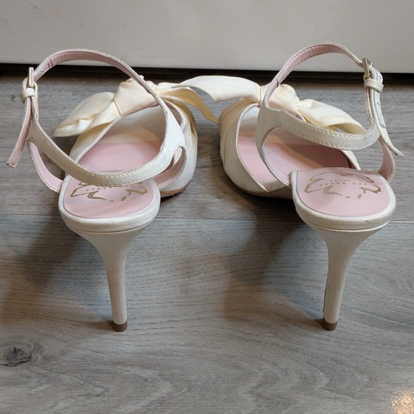 TED Baker Heevia Moire Satin Bow Heeled Sandals Sz 39/US9 - Picture 8 of 8